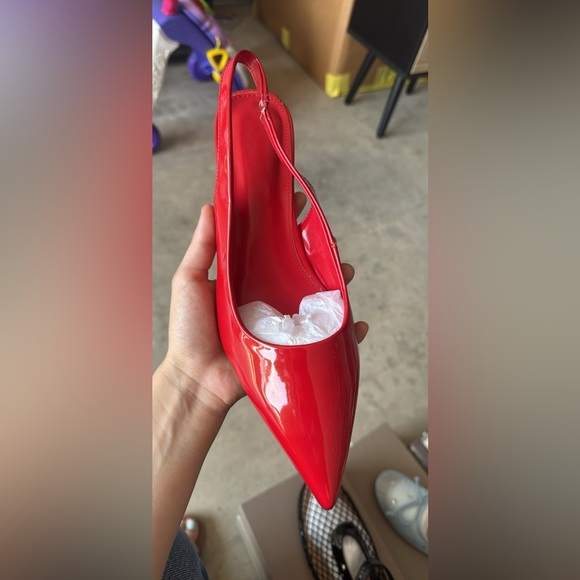 Red Slingback Heels - Picture 2 of 2
